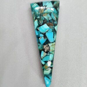 Vintage Natural Blue Copper Turquoise stone bead dangle pendant